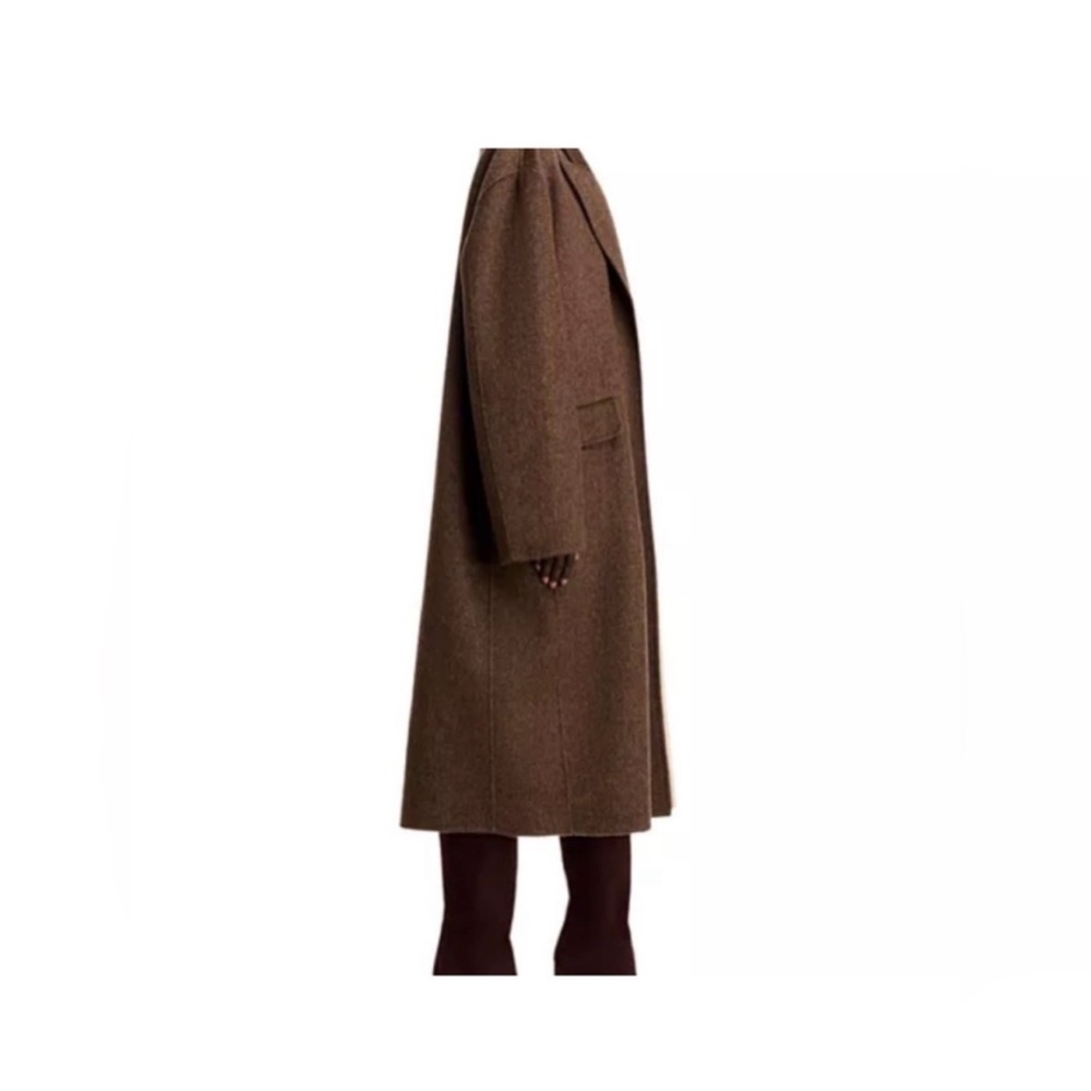NWT RONNY KOBO
WENDALIN WOOL TWO
TONE COAT BROWN IVORY - Picture 6 of 13
